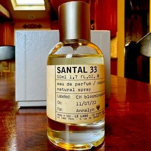 Santal 33 50ml. Le Labo Eau de Parfum. Less than 10% used.
